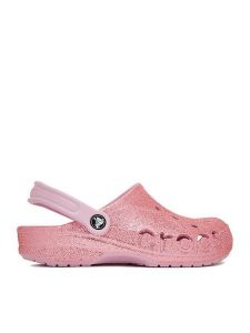 Crocs Klapki C-BAYA GLITTER CLOG 205925-6GD Różowy. Czerwone klapki Crocs, bez wzorów, z tworzywa sztucznego, bez obcasa. Za 149,99 zł.