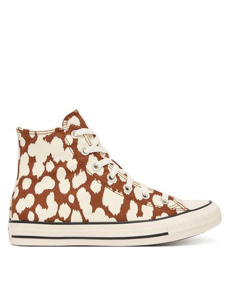 Converse Trampki Chuck Taylor All Star Cow Print A17924C Brązowy. Brązowe trampki Converse, bez wzorów, z materiału, bez zapięcia. Za 349,99 zł.