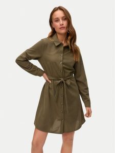 Vero Moda Sukienka koszulowa Elly 10334288 Zielony Regular Fit. Zielone kombinezony Vero Moda, xs, bez wzorów, z syntetyku, bez kołnierzyka, bez ramiączek. Za 179,99 zł.