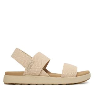 Sandały Keen. Brązowe sandały Keen, bez wzorów, bez obcasa, na płaskiej podeszwie, bez zapięcia. Za 379,99 zł.