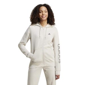 Bluza na zamek damska ADIDAS Gym & Pilates. Szare bluzy ADIDAS, m, bez wzorów, z bawełny, bez kaptura. Za 199,99 zł.