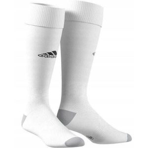 Skarpety piłkarskie Adidas Milano 16. Białe skarpetki ADIDAS, bez wzorów, z nylonu. Za 34,30 zł.