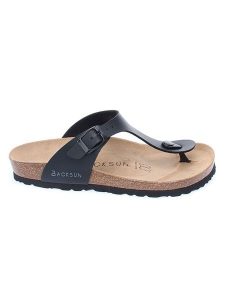 BACKSUN Japonki "Singapore" w kolorze czarnym rozmiar: 41. Czarne klapki Backsun, bez wzorów, z materiału, z otwartym noskiem, bez obcasa. Za 117,99 zł.