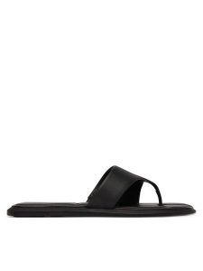 Calvin Klein Japonki Leather Toe Post Sandals HW0HW02866 Czarny. Czarne klapki Calvin Klein, bez wzorów, ze skóry, bez obcasa. Za 449,99 zł.