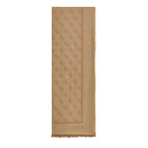 Szal Guess. Brązowe szaliki Guess, z aplikacjami. Za 234,99 zł.