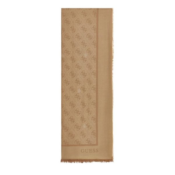 Szal Guess. Brązowe szaliki Guess, z aplikacjami. Za 234,99 zł.
