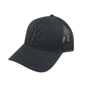 Czapka z daszkiem - Branson - New York Yankees - Regulowana - Dorośli - Czarna. Czarne czapki 47 Brand, bez wzorów, z bawełny, sportowe. Za 89,99 zł.