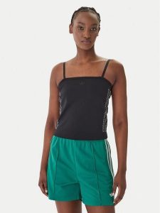 Adidas Top Pearl Tube KC7860 Czarny Slim Fit. Czarne topy ADIDAS, xs, bez wzorów, z syntetyku, bez kołnierzyka, bez ramiączek. Za 199,99 zł.