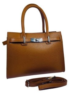 ORE10 Skórzana torebka "Waser" w kolorze jasnobrązowym - 28 x 20 x 13 cm rozmiar: onesize. Brązowe torebki klasyczne ORE10, bez wzorów, z materiału, przez ramię, bez dodatków. Za 347,99 zł.