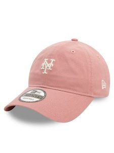 New Era Czapka z daszkiem New York Mets Mini Washed 9TWENTY 60595428 Różowy. Czerwone czapki New Era, bez wzorów, z bawełny. Za 89,99 zł.