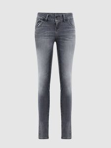 LTB Dżinsy "Molly M" - Slim fit - w kolorze szarym rozmiar: W27/L36. Szare jeansy LTB, z aplikacjami, ze skóry. Za 79,03 zł.
