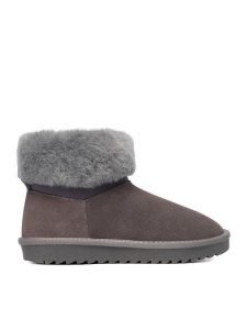 DeeZee Śniegowce DZ-73 GREY Szary. Szare buty zimowe DeeZee, z materiału, bez obcasa, bez zapięcia. Za 209,99 zł.