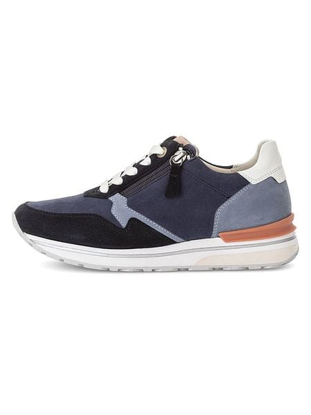 Gabor Skórzane sneakersy w kolorze błękitno-granatowo-białym rozmiar: 36. Białe trampki Gabor, bez wzorów, bez zapięcia. Za 197,17 zł.