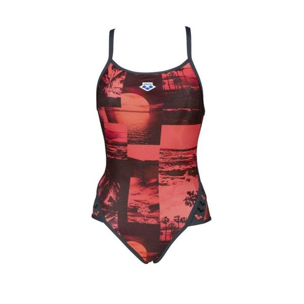 Strój kąpielowy damski jednoczęściowy sportowy na basen Arena Printed. Brązowe stroje jednoczęściowe Arena, bez wzorów. Za 171,98 zł.