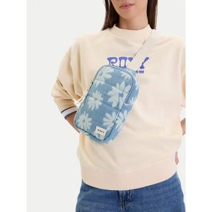 Torebka Roxy. Niebieskie listonoszki Roxy, bez wzorów, bez dodatków. Za 79,99 zł.
