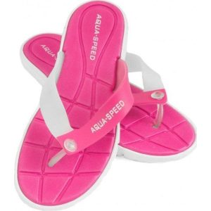 Japonki basenowe damskie Aqua Speed Bali. Fioletowe klapki Aqua-Speed, bez wzorów, bez obcasa. Za 36,99 zł.