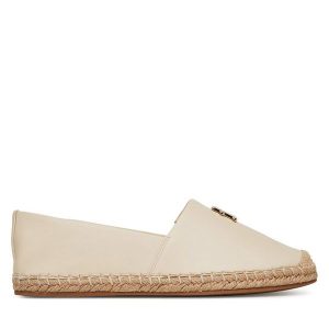 Espadryle Tommy Hilfiger. Brązowe espadryle TOMMY HILFIGER, bez wzorów, bez obcasa. Za 239,99 zł.