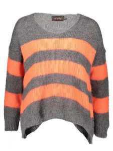 Miss goodlife Sweter w kolorze szaro-pomarańczowym rozmiar: S. Pomarańczowe swetry oversize miss goodlife, s, bez wzorów, z wełny, bez ramiączek. Za 131,74 zł.