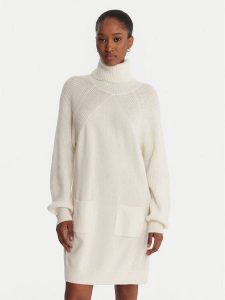 Liu Jo Sukienka dzianinowa MF5063 MS009 Écru Regular Fit. Kombinezony Liu Jo, s, bez wzorów, z dzianiny, bez kołnierzyka, bez ramiączek. Za 459,99 zł.