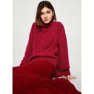 Mango - Sweter Flecado. Szare swetry klasyczne marki Mango, z dzianiny, z krótkim rękawem. W wyprzedaży za 79,90 zł.