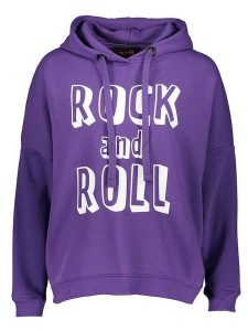 Miss goodlife Bluza "Rock and Roll" w kolorze fioletowym rozmiar: XL. Różowe bluzy miss goodlife, xl, bez wzorów, z bawełny, z kapturem. Za 153,71 zł.