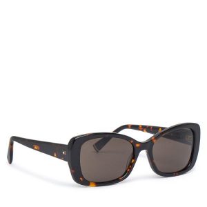 Okulary przeciwsłoneczne Tommy Hilfiger. Brązowe okulary przeciwsłoneczne TOMMY HILFIGER. Za 389,99 zł.