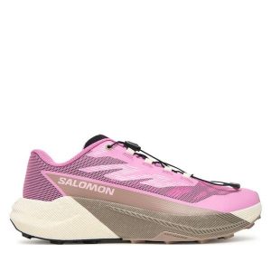 Buty do biegania Salomon. Czerwone buty sportowe Salomon, bez wzorów, bez zapięcia, do biegania. Za 463,99 zł.