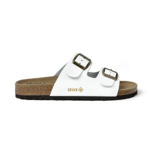 Sandały ergonomiczne DURTAL V2 ze skóry z podeszwą EVA i możliwością dopasowania. Białe buty trekkingowe Izas, ze skóry, bez zapięcia. W wyprzedaży za 234,74 zł.