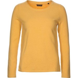 Sweter w kolorze żółtym. Żółte swetry klasyczne marki Marc O'Polo, z wełny, z dekoltem w łódkę. W wyprzedaży za 304,95 zł.