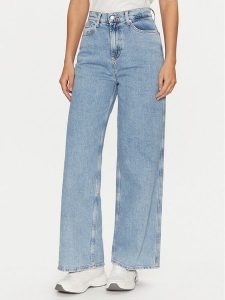 Tommy Jeans Jeansy Claire DW0DW19558 Niebieski Wide Leg. Niebieskie jeansy Tommy Jeans, bez wzorów, z bawełny. Za 239,99 zł.