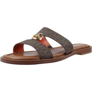 Sandały MICHAEL KORS ERIN FLAT SANDAL Brązowy. Brązowe buty trekkingowe MICHAEL KORS ACCESS, bez wzorów, z syntetyku, bez obcasa, bez zapięcia. Za 477,99 zł.
