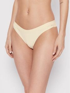 Triumph Stringi Aura Spotlight High 10207998 Beżowy. Brązowe stringi Triumph, bez wzorów, z syntetyku. Za 59,99 zł.