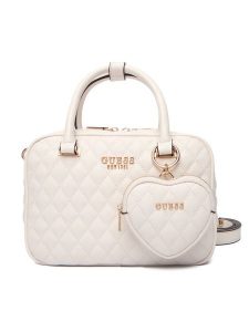 Guess Torebka Atabey HWQG98 94050 Écru. Kuferki Guess, z aplikacjami, ze skóry, bez dodatków. Za 639,99 zł.