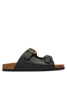 Lasocki Klapki ARC-28936-03 Czarny. Czarne klapki Lasocki, bez wzorów, ze skóry, bez obcasa. Za 139,99 zł.