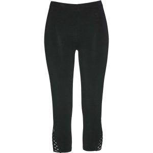 Legginsy rybaczki. Brązowe legginsy bonprix, bez wzorów. Za 69,99 zł.