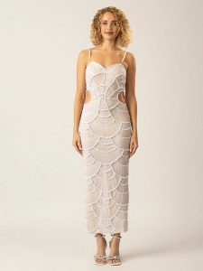 APART Sukienka w kolorze białym rozmiar: 42. Białe sukienki Apart, bez wzorów, bez kołnierzyka, bez ramiączek, maxi. Za 382,99 zł.