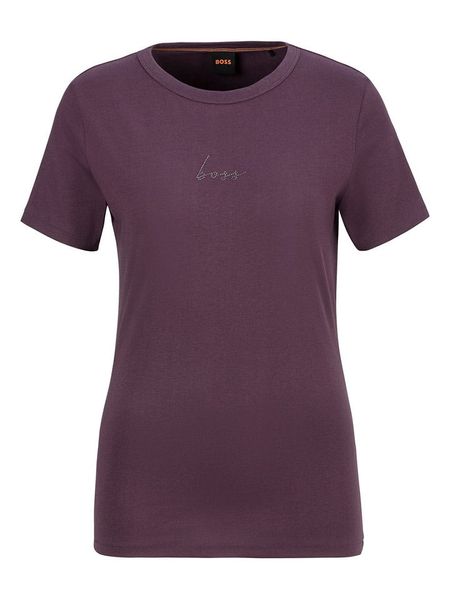 BOSS Orange Koszulka w kolorze bordowym rozmiar: M. Czerwone bluzki BOSS Orange, m, bez wzorów, z bawełny, bez kołnierzyka, bez ramiączek. Za 122,67 zł.