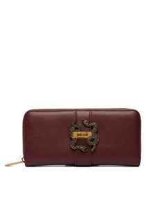 Just Cavalli Portfel 81RA5PA1 ZSA89 Bordowy. Czerwone portfele Just Cavalli, bez wzorów, ze skóry. Za 429,99 zł.