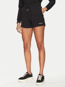 Guess Jeans Szorty sportowe W5GD0O K68I4 Czarny Relaxed Fit. Czarne spodenki sportowe Guess Jeans, xxl, z aplikacjami, z bawełny. Za 139,99 zł.