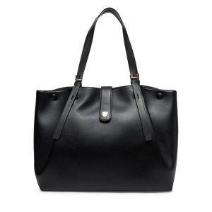 Torebka Blauer. Czarne shopper bag Blauer, bez wzorów, bez dodatków. Za 269,99 zł.