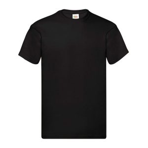 Oryginalna Bawełniana Koszulka Unisex Dla Dorosłych. Czarne bluzki FRUIT OF THE LOOM, l, bez wzorów, z bawełny, sportowe, bez kołnierzyka, bez ramiączek. Za 32,99 zł.