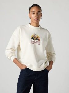 Levi's Bluza w kolorze kremowym rozmiar: M. Brązowe bluzy Levi's®, m, bez wzorów, bez kaptura. Za 144,24 zł.