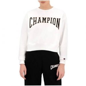 Bluza sportowa damska Champion Collegiate Logo Blend Cropped. Białe bluzy Champion, s, bez wzorów, bez kaptura. Za 231,00 zł.