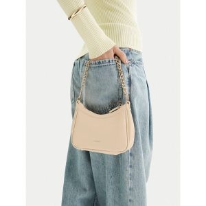 Torebka JENNY. Brązowe torebki klasyczne Jenny, bez wzorów, bez dodatków. Za 129,99 zł.