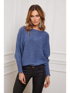 So Cachemire Sweter "Jackson" w kolorze niebieskim rozmiar: M. Niebieskie swetry oversize So Cachemire, m, bez wzorów, z kaszmiru, bez ramiączek. Za 248,95 zł.