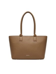 Lasocki Torebka C-LSK-X-005-08 Beżowy. Brązowe shopper bag Lasocki, bez wzorów, z materiału, bez dodatków. Za 189,99 zł.