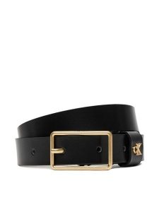 Calvin Klein Pasek Damski Square Buckle Ck Loop 25Mm LV04F7050G Czarny. Czarne paski Calvin Klein, bez wzorów, ze skóry. Za 179,99 zł.
