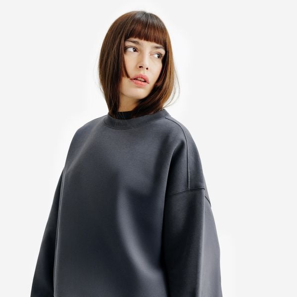 Bluza okrągły dekolt damska Elementals. Szare bluzy DECATHLON, s, bez wzorów, z bawełny, bez kaptura. Za 149,99 zł.