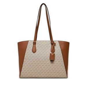 Torebka MICHAEL Michael Kors. Brązowe shopper bag MICHAEL Michael Kors, bez wzorów, bez dodatków. Za 759,99 zł.