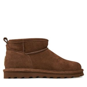 Śniegowce Bearpaw. Brązowe buty zimowe Bearpaw, bez obcasa, bez zapięcia. Za 449,99 zł.